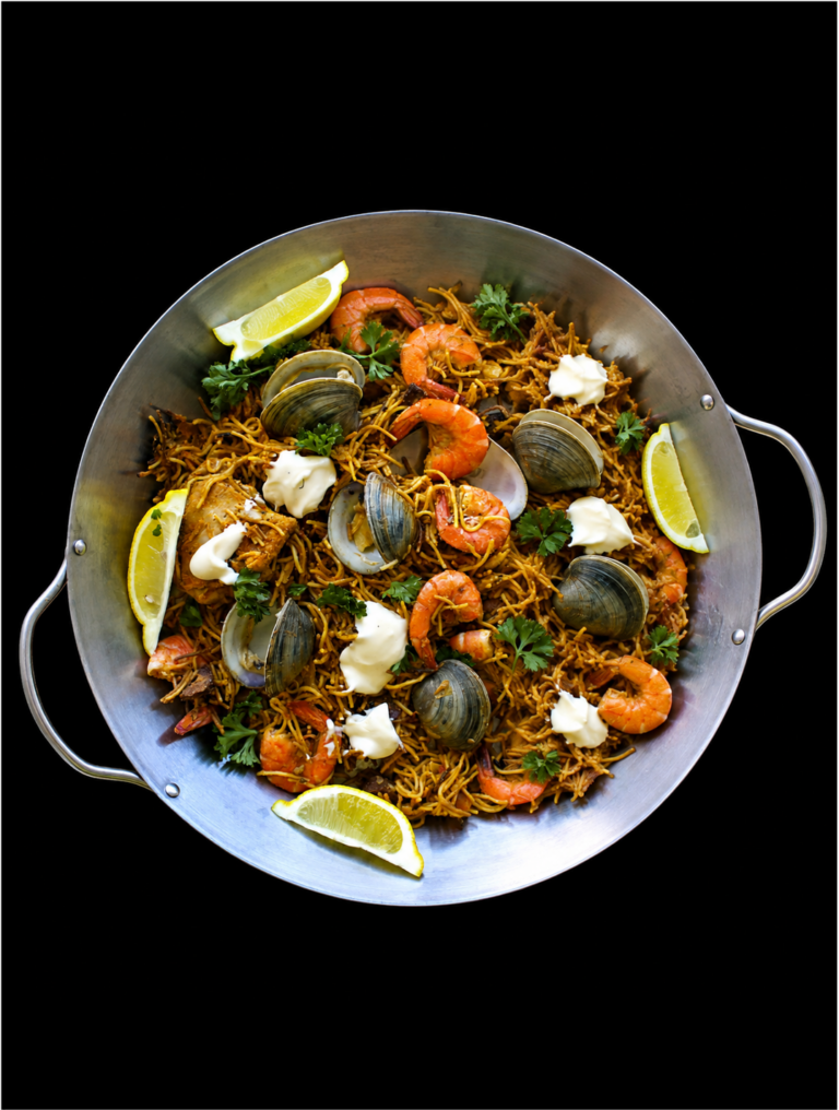 Fideuà au Chorizo, Poulet et Fruits de Mer