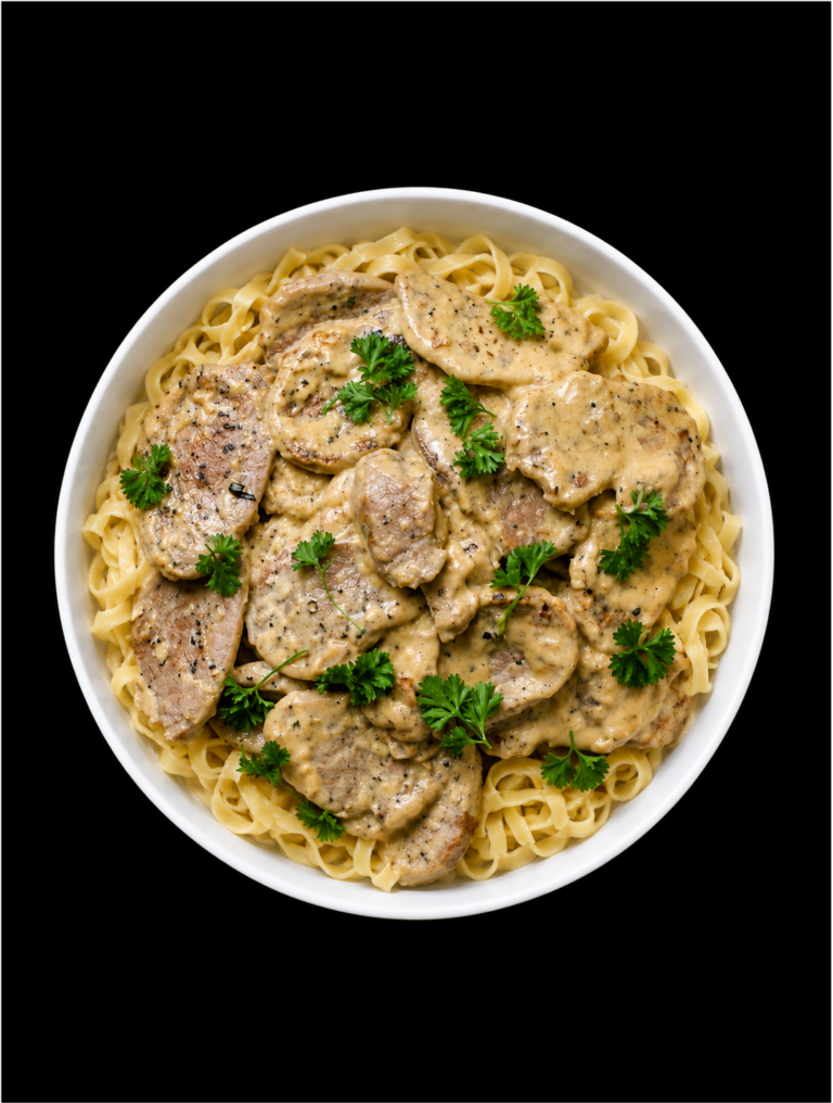 Porc à la Crème & Échalotes Françaises