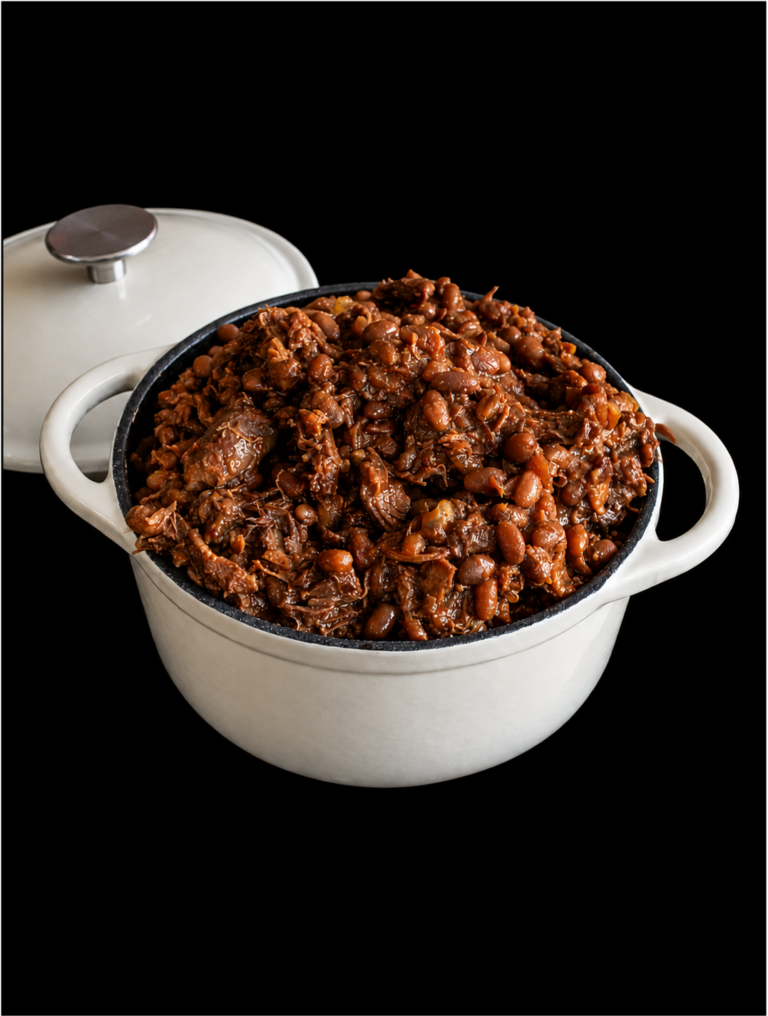 Fèves au Bacon et Poulet effiloché à la mijoteuse
