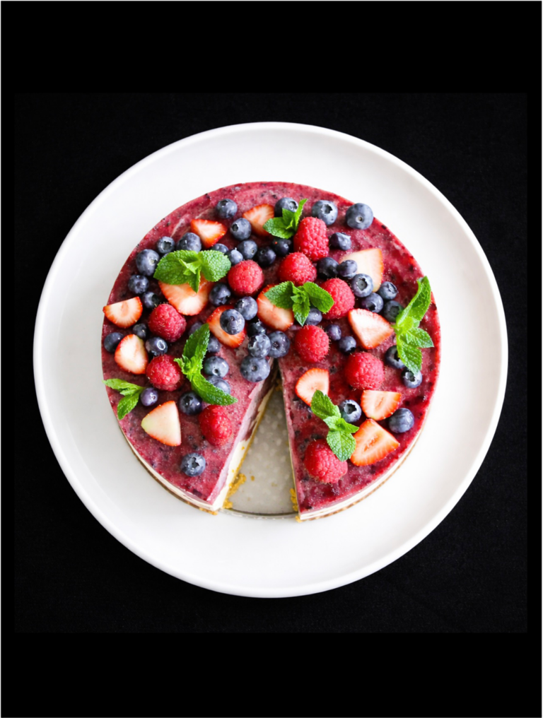 Gâteau à la crème glacée & petits fruits