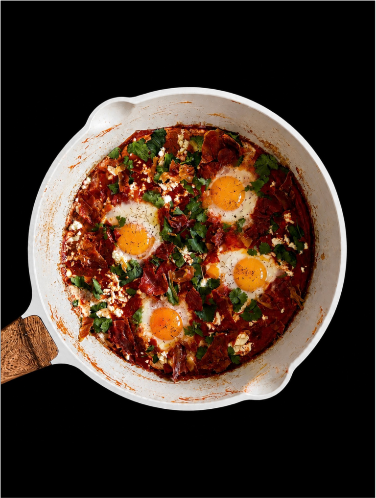 Chakchouka (oeufs pochés aux tomates)