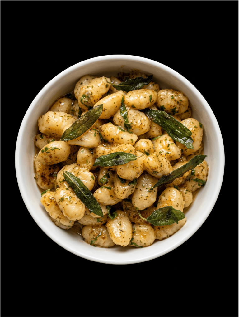 Gnocchis à la sauge et l&rsquo;ail confit