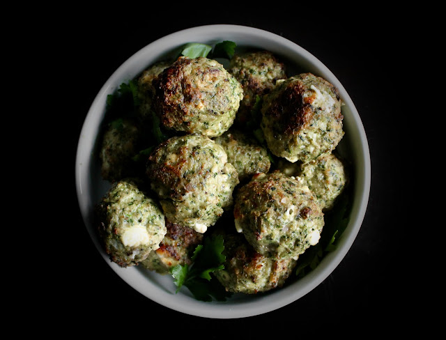 Boulettes de Dinde, Épinards & Feta