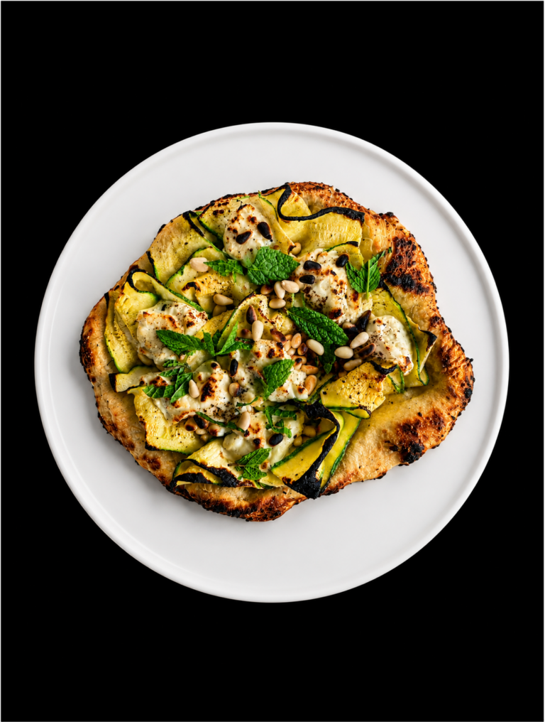 Pizza aux zucchinis & fromage de chèvre