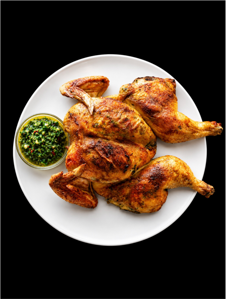 Poulet en Crapaudine & Sauce Chimichurri