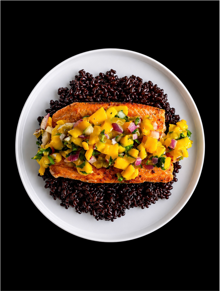 Saumon épicé & Salsa de Mangue